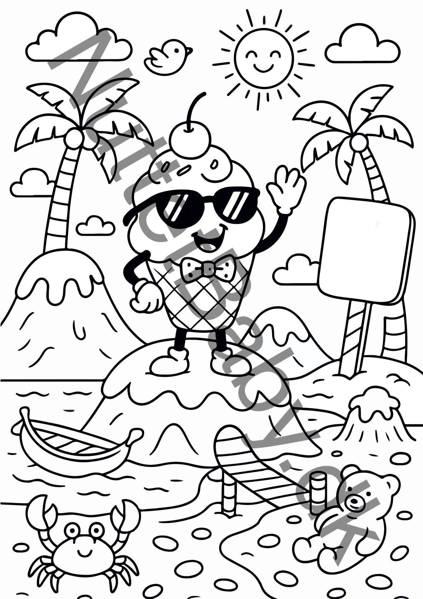 Isvaffel farvelægning