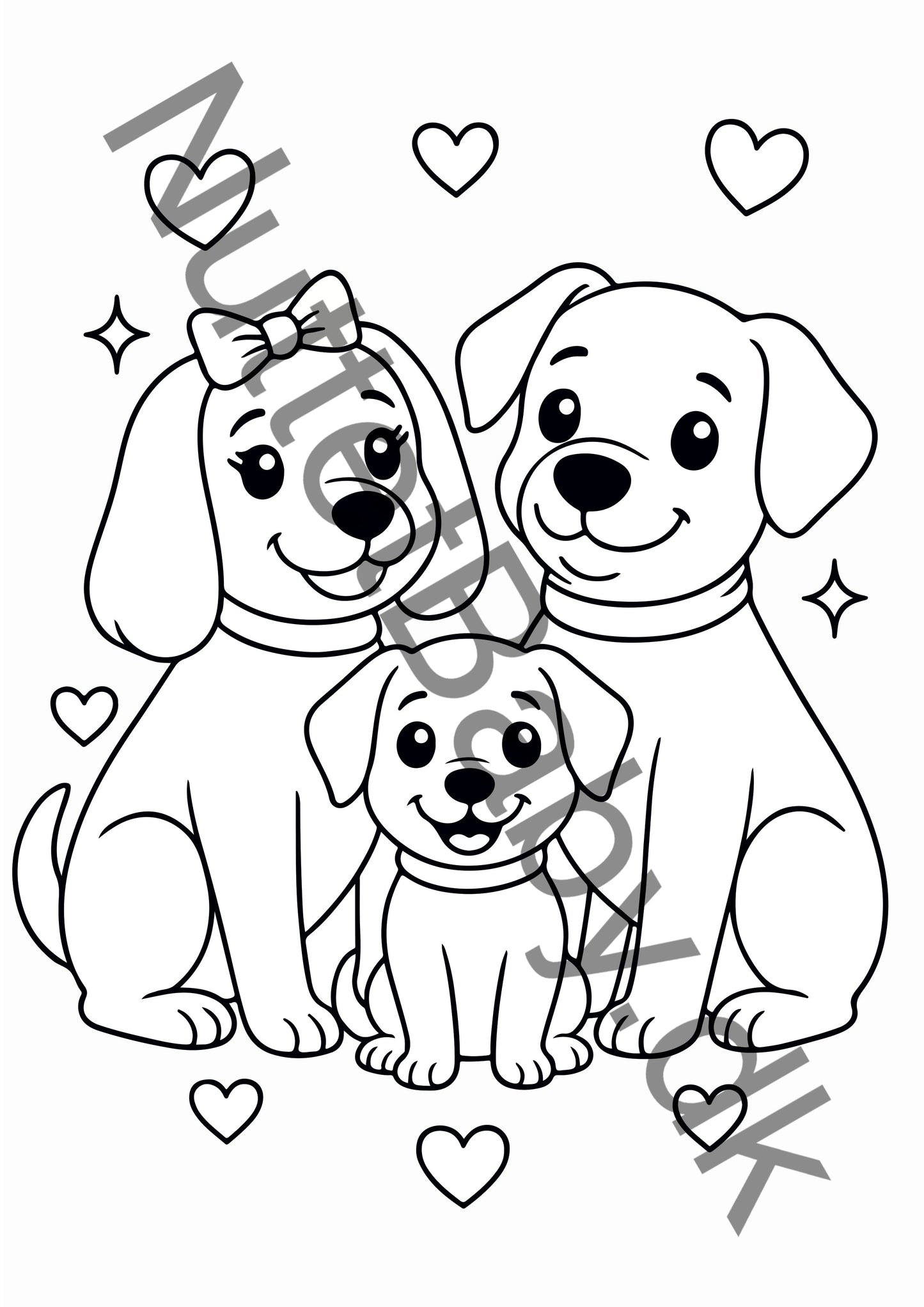 Hundefamilie farvelægning til børn