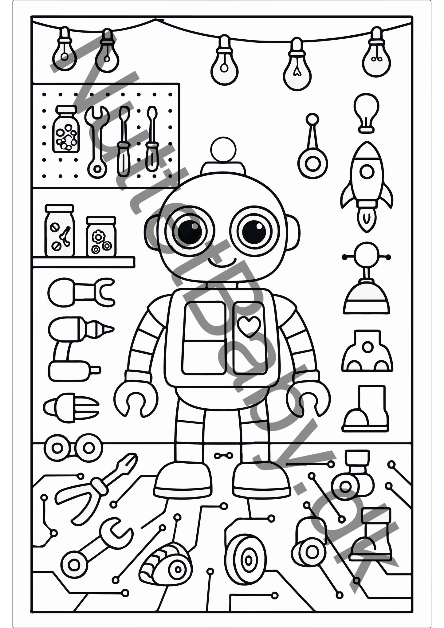 Robot værksted farvelægning