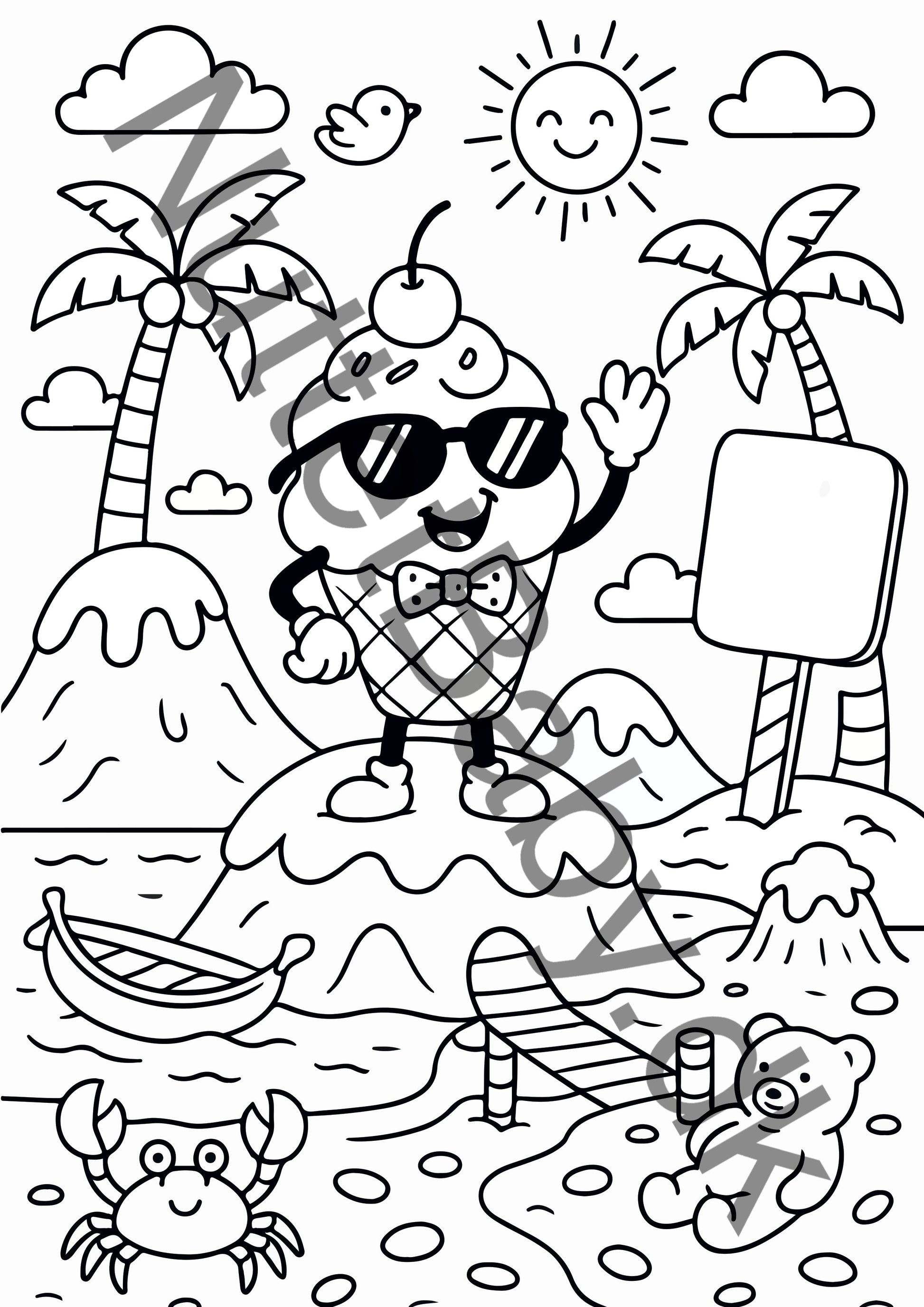 Isvaffel farvelægning