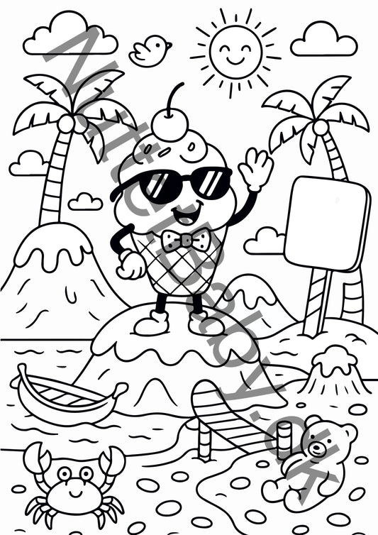 Isvaffel farvelægning