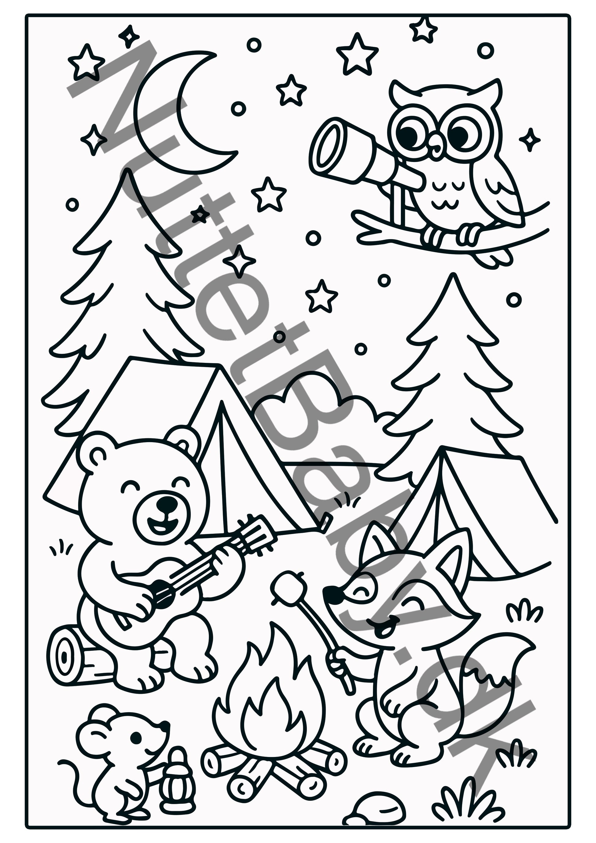 Lejrbål med dyr farvelægning