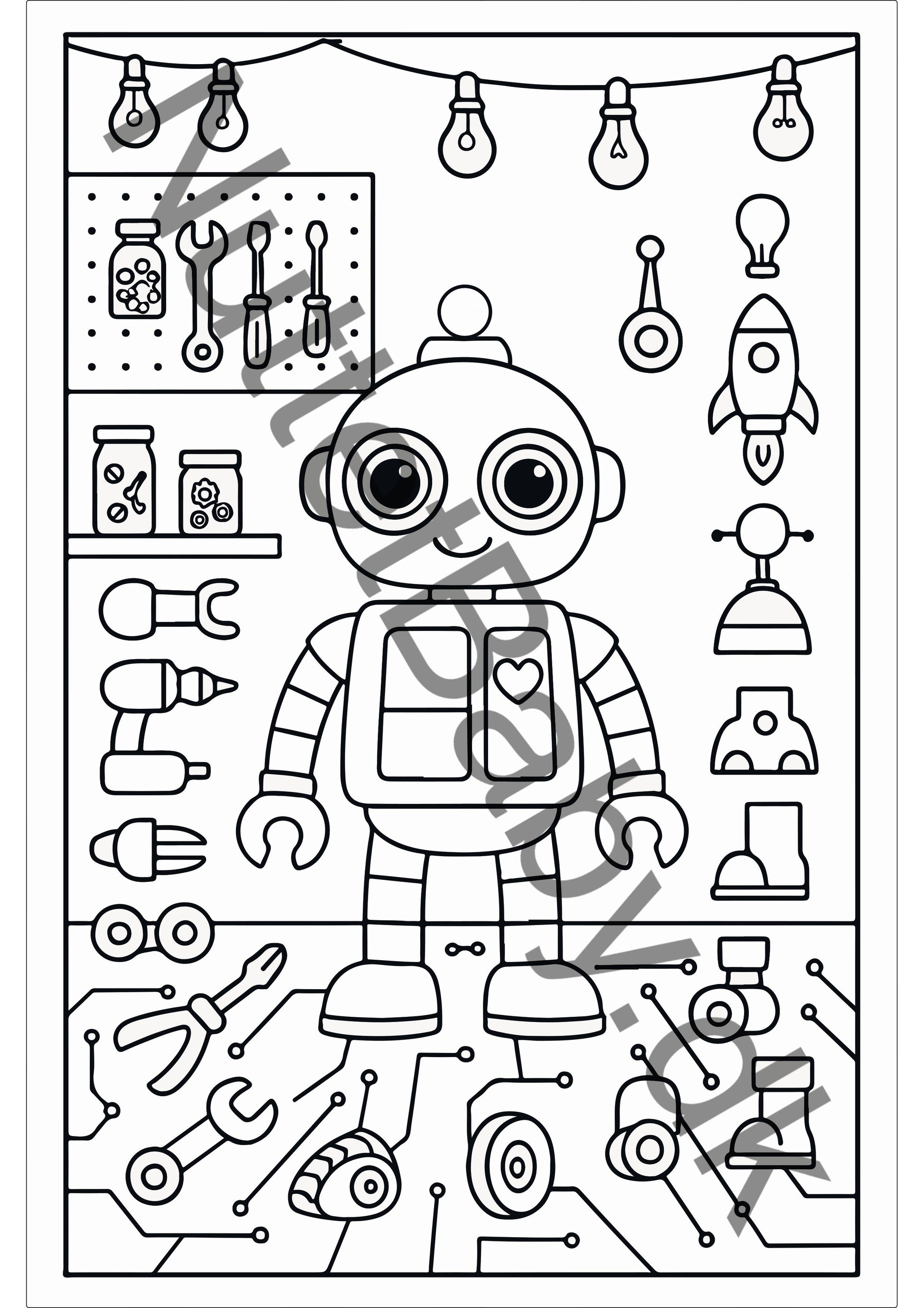 Robot værksted farvelægning