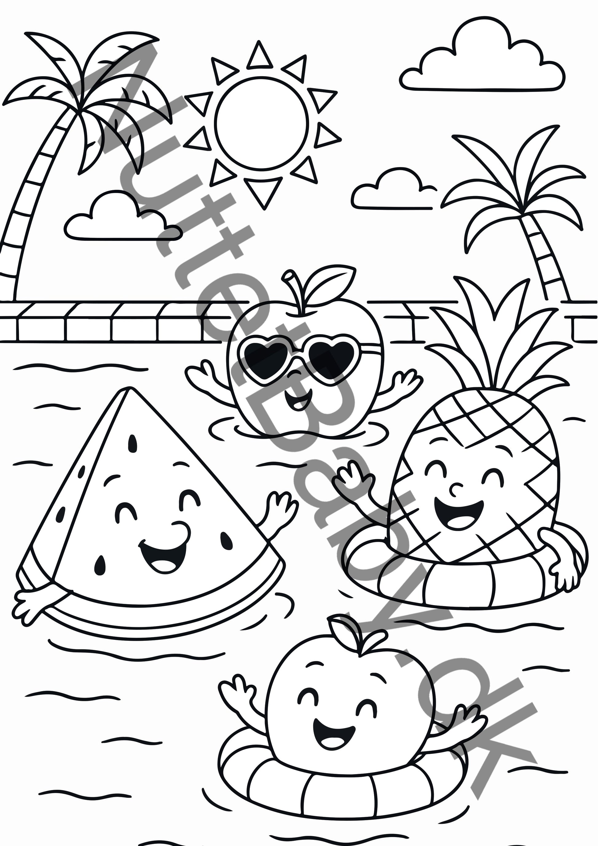 Frugt i poolen farvelægning