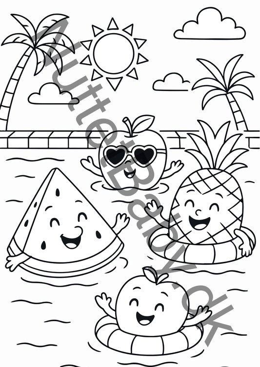 Frugt i poolen farvelægning