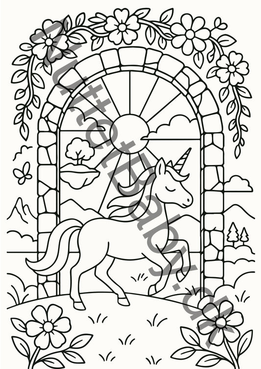 Enhjørning farvelægning