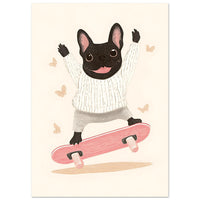 Skateboardhunden Affisch