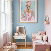 Balettflicka med blomsterkrans poster