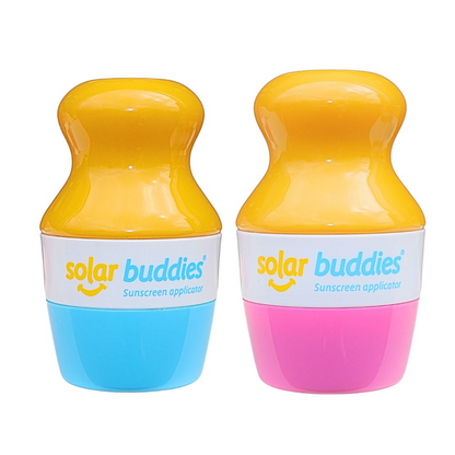 Solar Buddies Duoset – blå och röd solkrämsapplikator 2-pack
