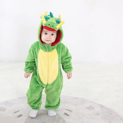 Grön drake-dräkt för barn