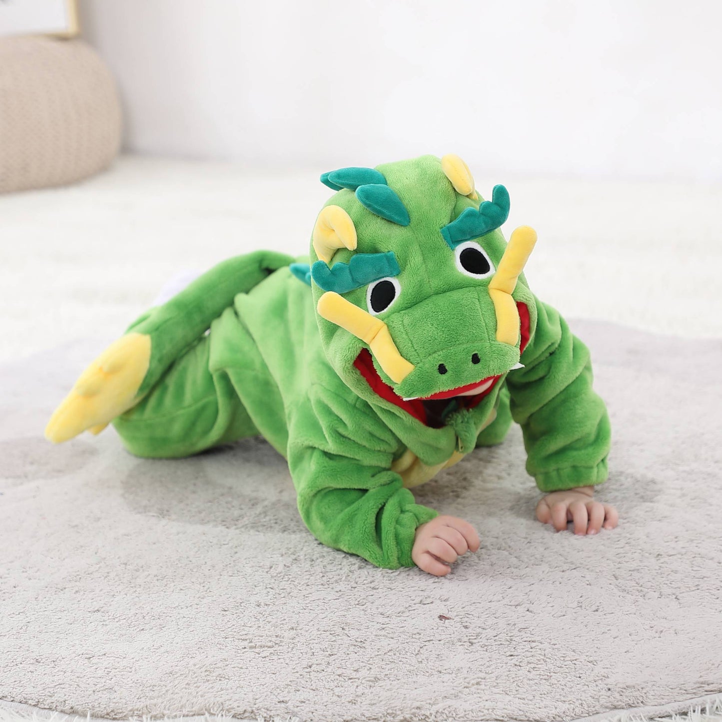 Grön drake-dräkt för barn