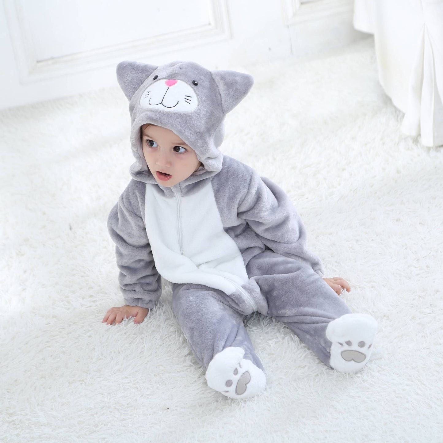 Grå Kat Kostume til Børn 0-6 år