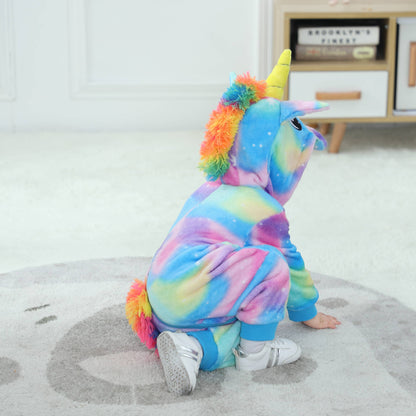 Blålig Enhjørning Kostume til Børn 0-6 år