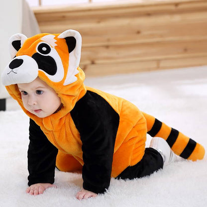 Orange Vaskebjørn Kostume til Børn 0-6 år