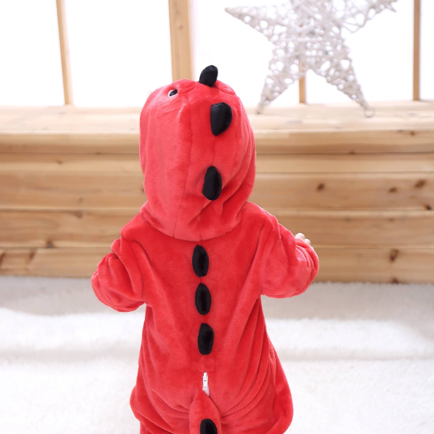 Rød T-Rex Kostume til Børn 0-6 år