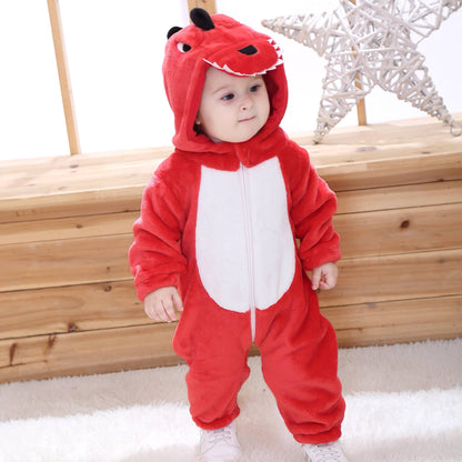 Rød T-Rex Kostume til Børn 0-6 år