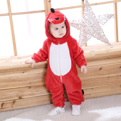 Rød T-Rex Kostume til Børn 0-6 år