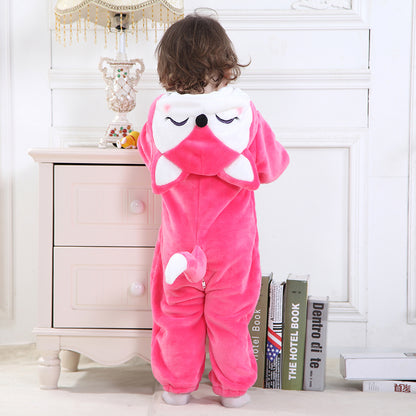 Lyserød Ræv Kostume til Børn 0-6 år