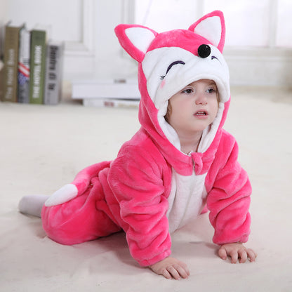 Lyserød Ræv Kostume til Børn 0-6 år