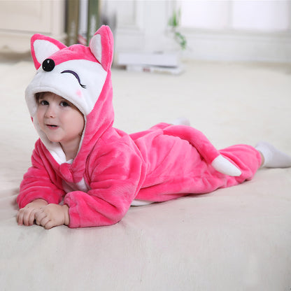 Lyserød Ræv Kostume til Børn 0-6 år