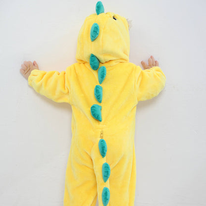 Gul T-Rex Kostume til Børn 0-6 år