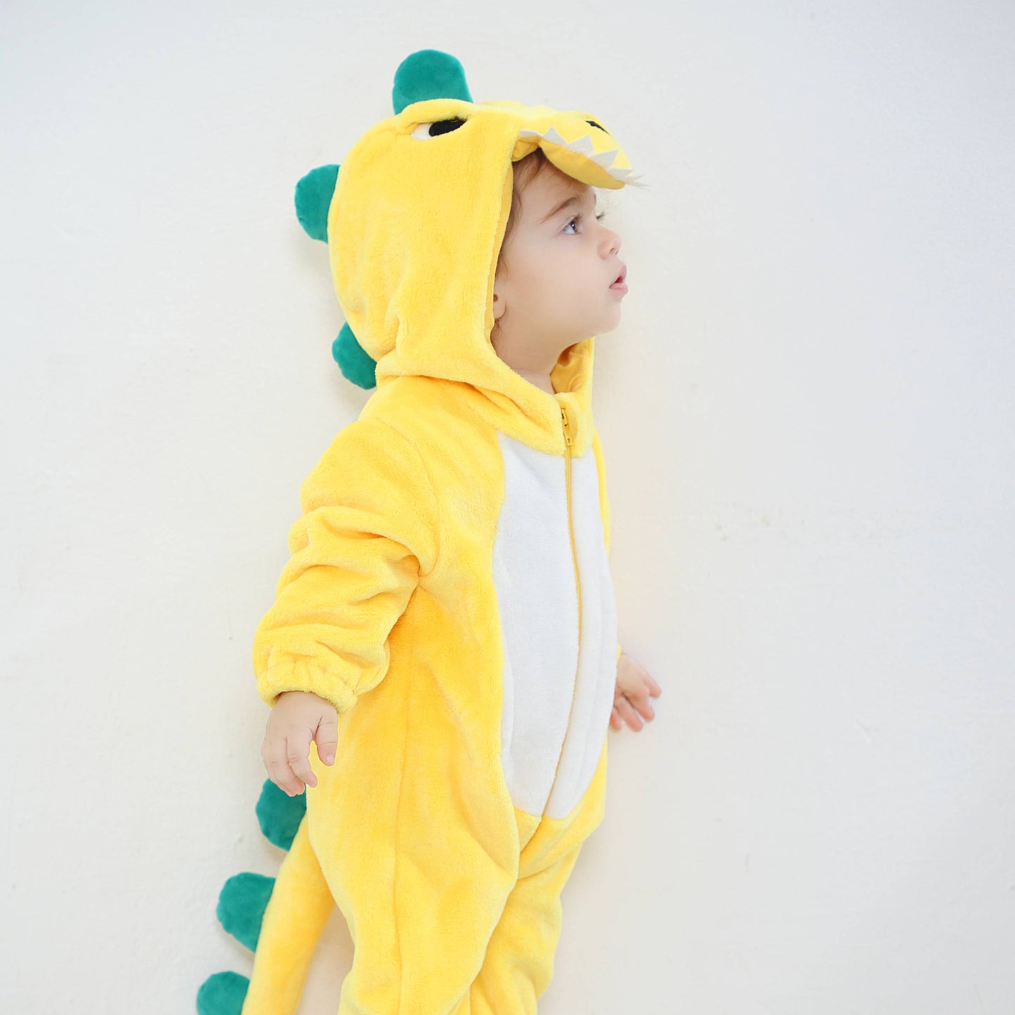 Gul T-Rex Kostume til Børn 0-6 år