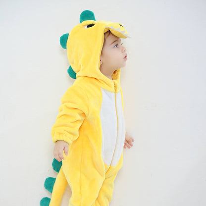 Gul T-Rex Kostume til Børn 0-6 år